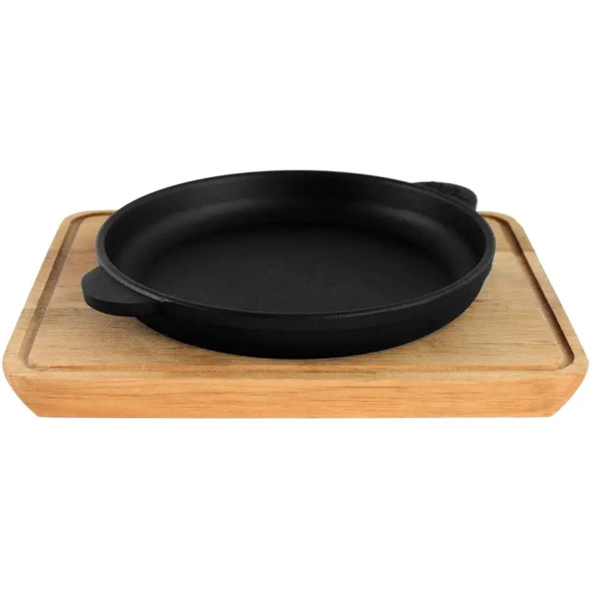 Brizoll gietijzeren portiepan 16 cm met houten standaard