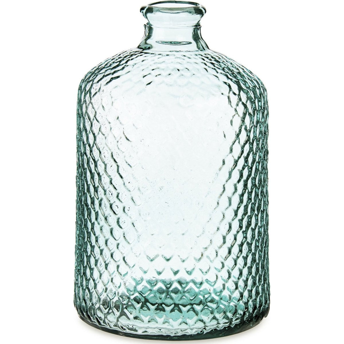 Giftdecor vaas Scubs van gerecycled glas, transparant, 18 x 31 cm