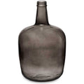 Giftdecor bloemenvaas fles, grijs transparant glas, 22 x 39 cm