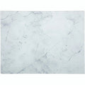 Glas Snijplank - Marmeren Motief - 4 in 1: Aperitief Bord - Snijden - Serveren - Koken - 40 x 30 cm - UV Gelaagd Glas - Dienblad - Antislip - Wit
