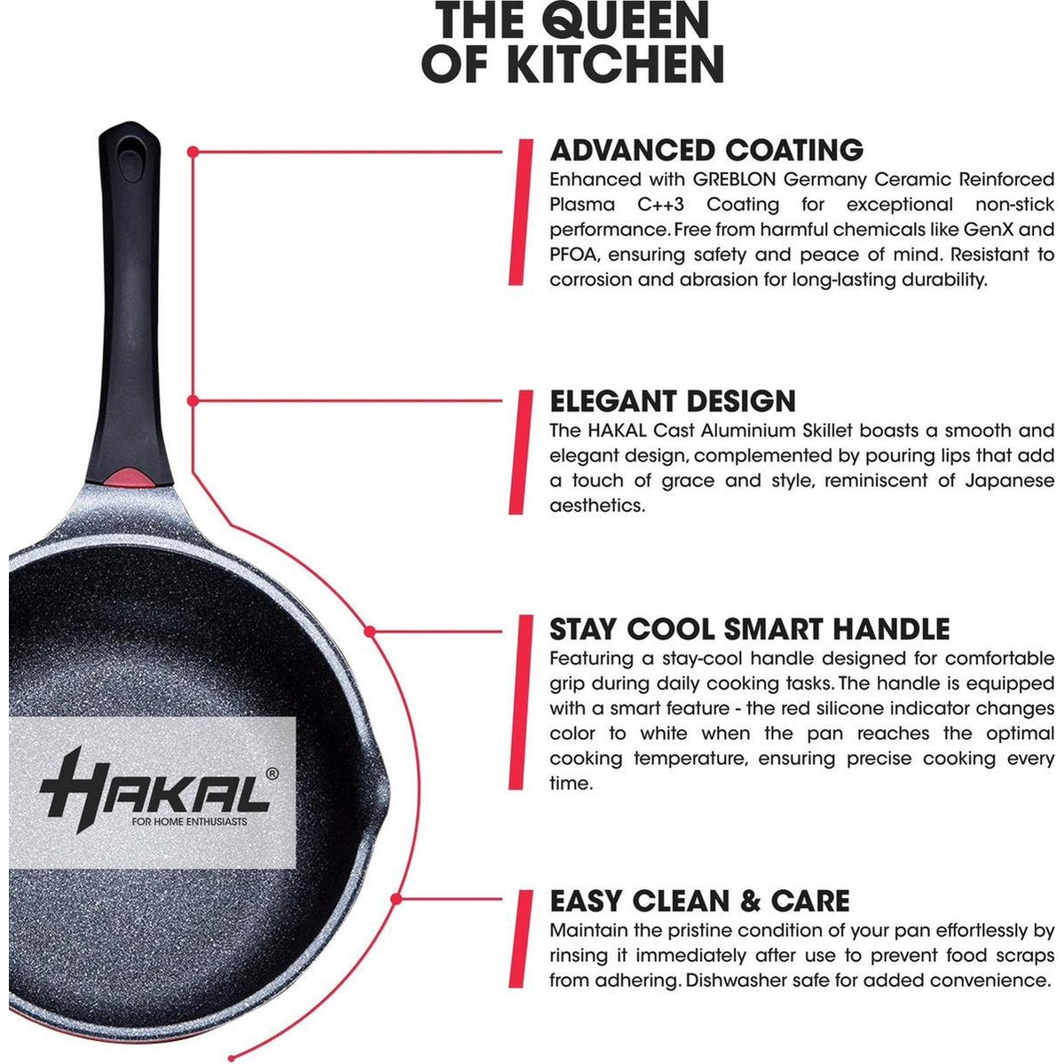 Hakal Greblon hapjespan 30 cm met deksel, inductie (2)