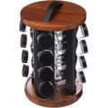 Kruidenrek carrousel met 16 kruidenpotjes, acaciahout, 31,5 cm