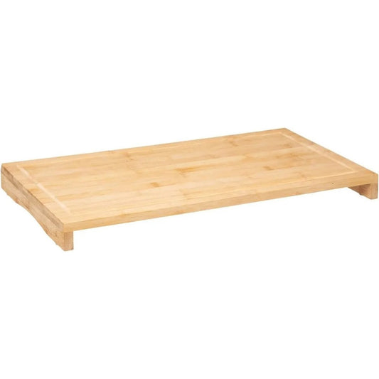 Grote snijplank rechthoek 52 x 28 cm van bamboe hout - Serveerplank - Broodplank