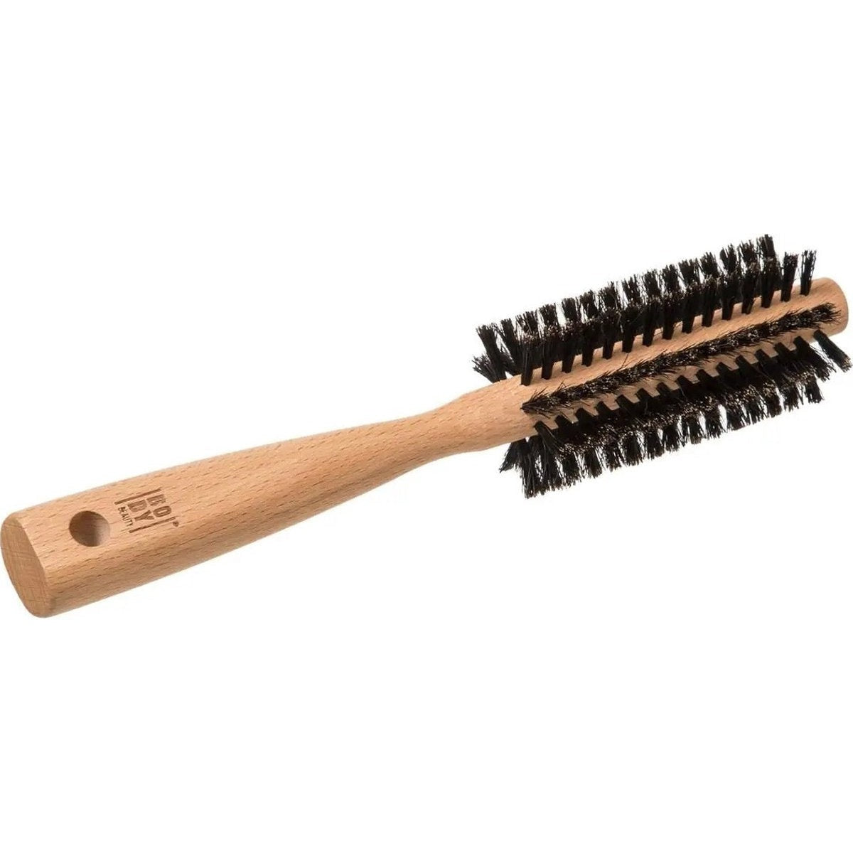 Ronde haarborstel van hout met varkenshaar, naturel, 24 cm