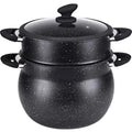 Hakal couscoussier met glazen deksel, 8 L, marmer coating