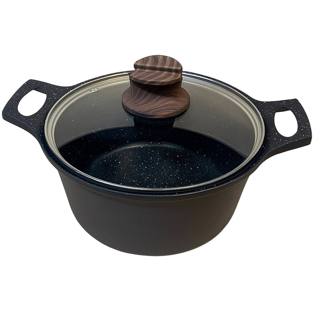Hakal gietaluminium kookpan met glazen deksel, 20 cm