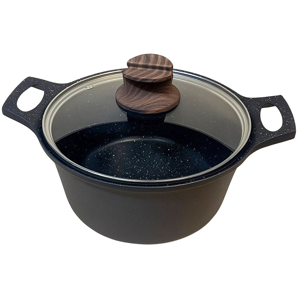 Hakal gietaluminium kookpan met glazen deksel, 28 cm (4)