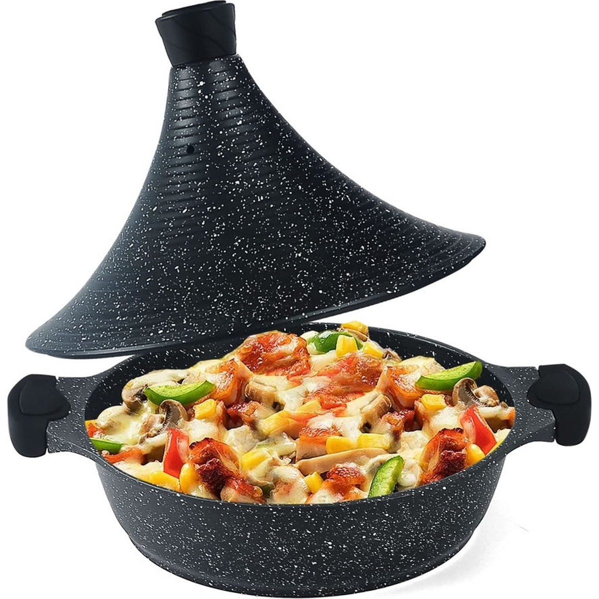 Hakal tajine Marrakesh XL mat zwart, 32 cm, inductie