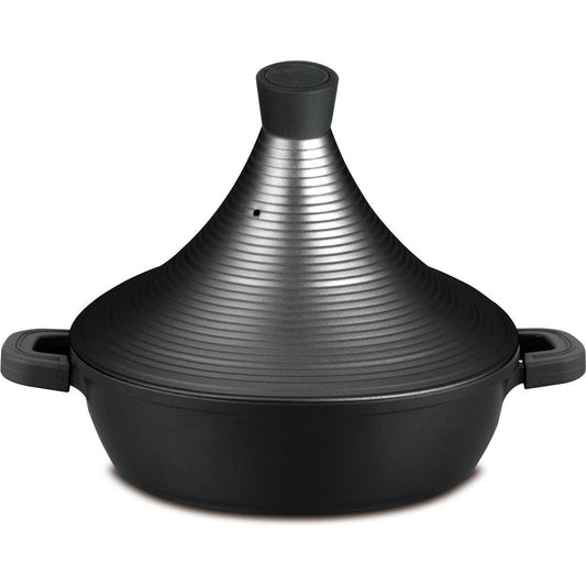 Hakal Tajine Marrakesh XL - Shining zwart 32 cm - geschikt ook voor Inductie