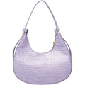 Handtas van imitatieleer met print, lila, 22 x 12 x 7 cm