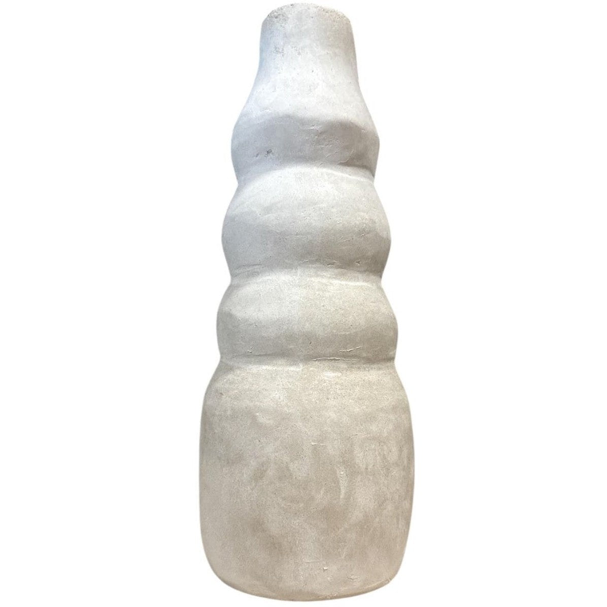 Handgemaakte vaas 32 cm, aardewerk, betonlook (2)