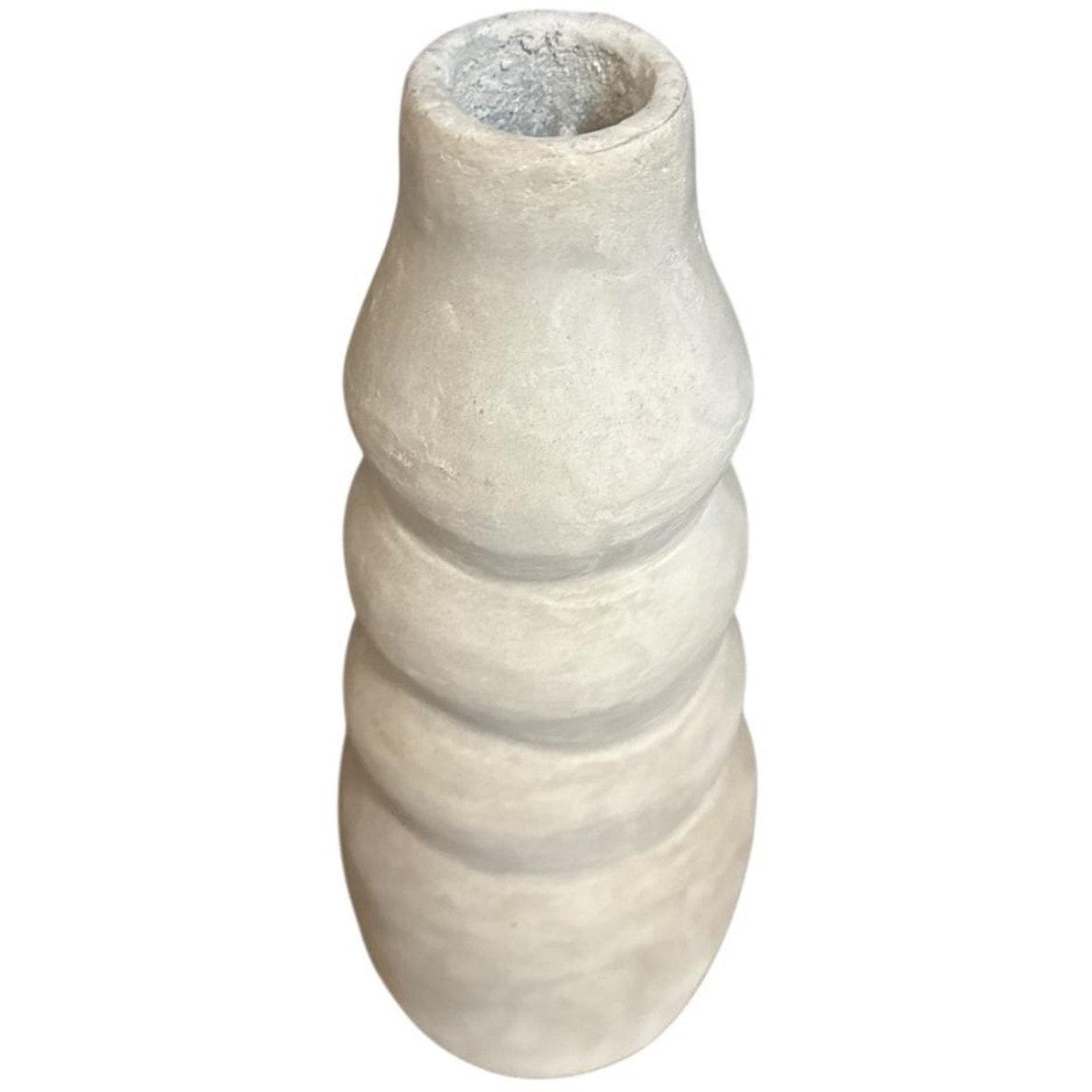 Handgemaakte vaas 32 cm, aardewerk, betonlook (3)