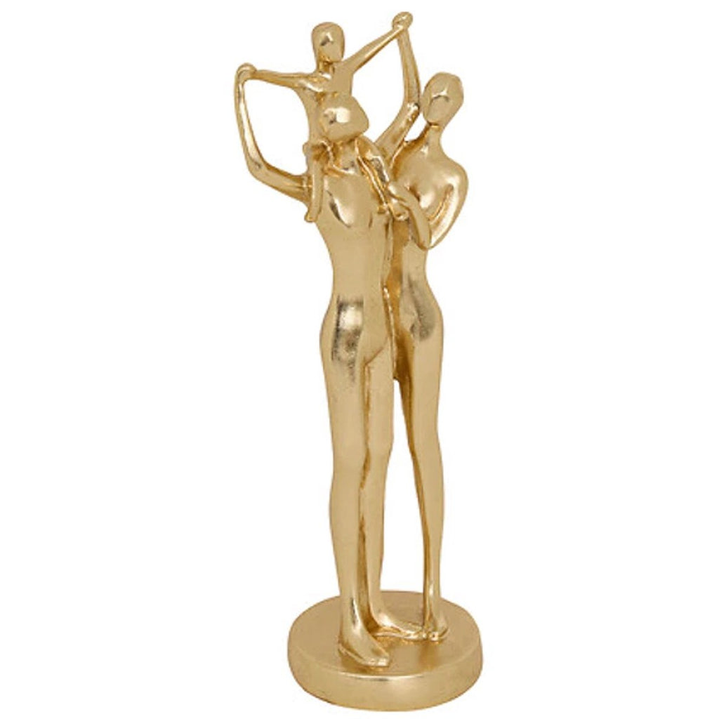 Familiebeeld Hapi van hars, verguld, 28,5 cm hoog