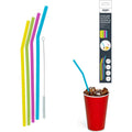 Herbruikbare siliconen rietjes, 4 stuks, 28 cm
