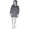 Atmosphera hoodie plaid van fleece met mouwen, grijs