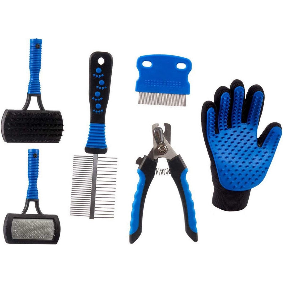 Hygiëneset voor huisdieren, 6-delig, blauw/zwart