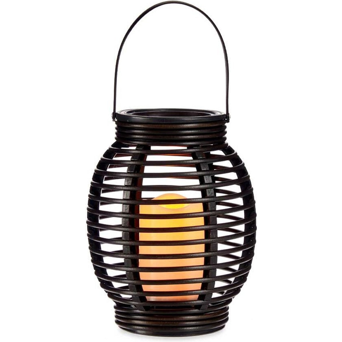 Ibergarden lantaarn van staal, zwart, 20 cm