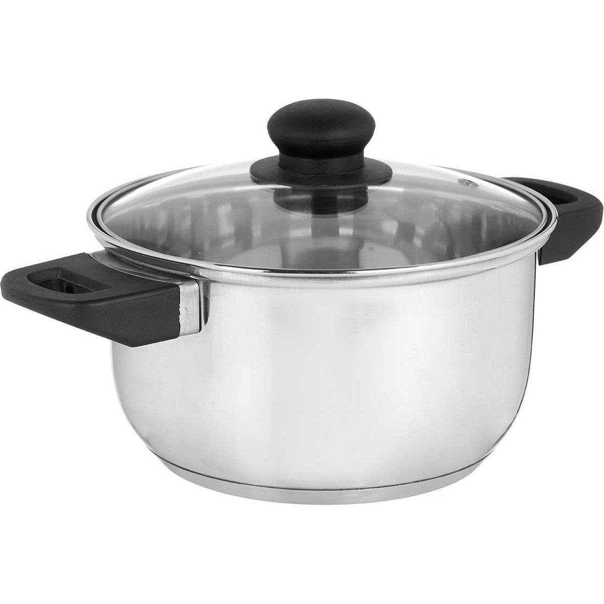 Inductiekookpan 20 cm met glazen deksel