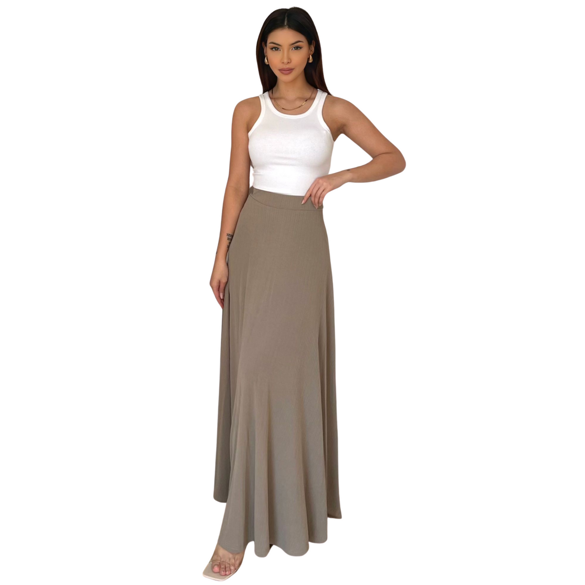 Ivy rok, taupe