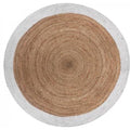 Atmosphera jute vloerkleed met witte rand, 120 cm