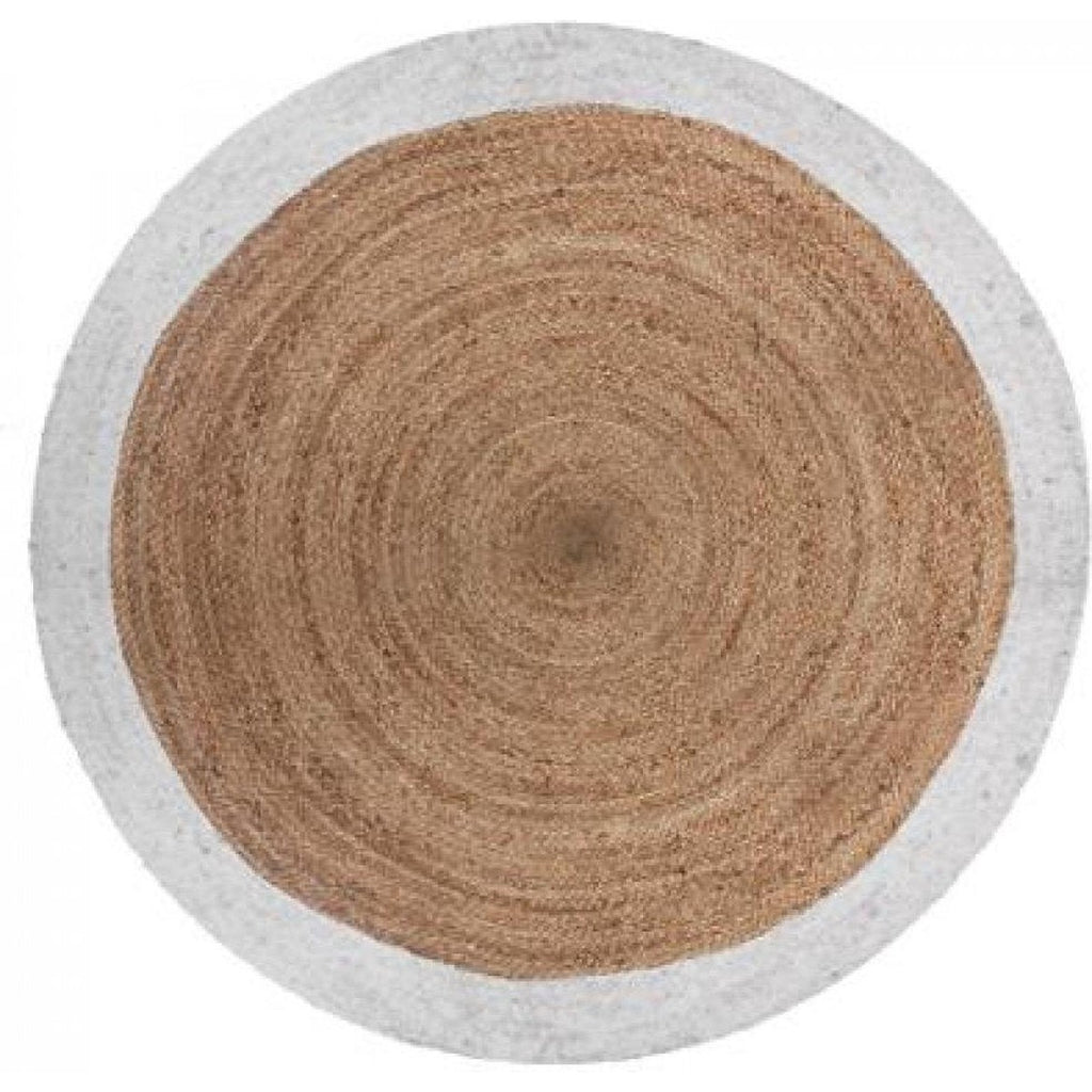Atmosphera jute vloerkleed met witte rand, 120 cm (2)