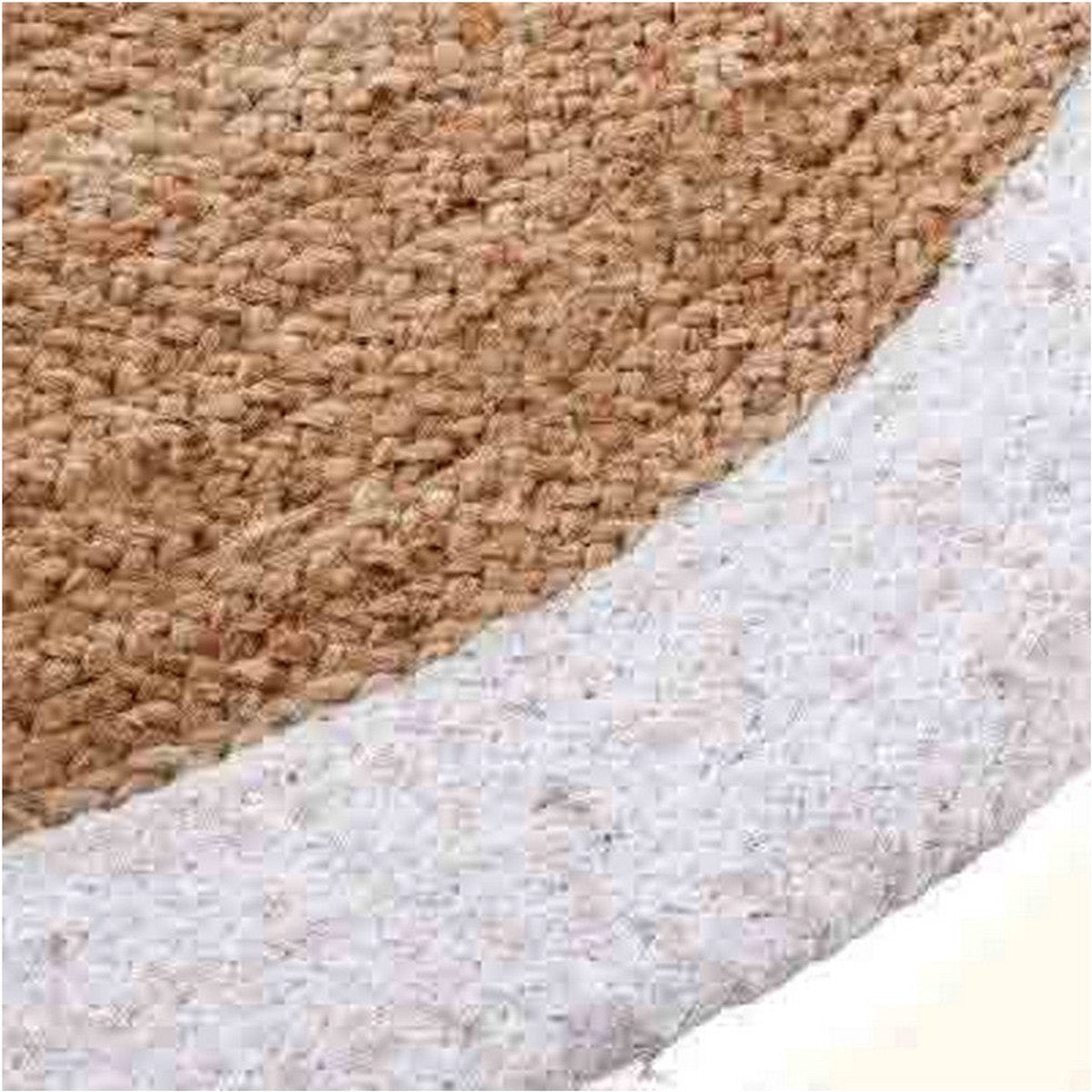 Atmosphera jute vloerkleed met witte rand, 120 cm (3)