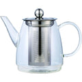 Kinghoff glazen theepot met rvs filter, 900 ml