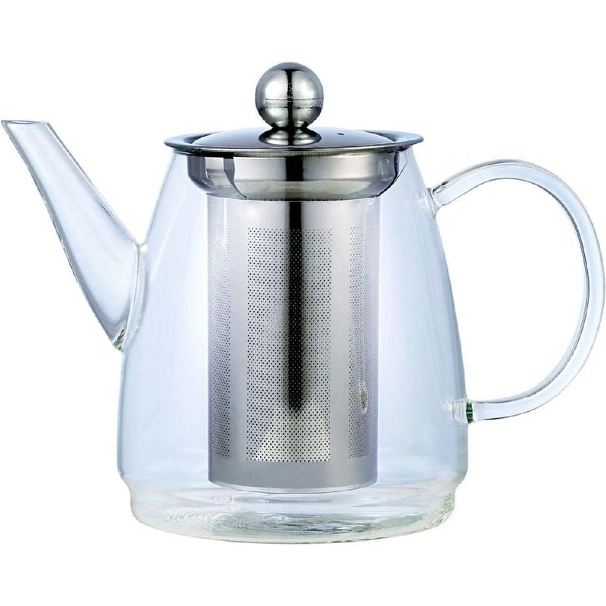 Kinghoff glazen theepot met rvs filter, 900 ml