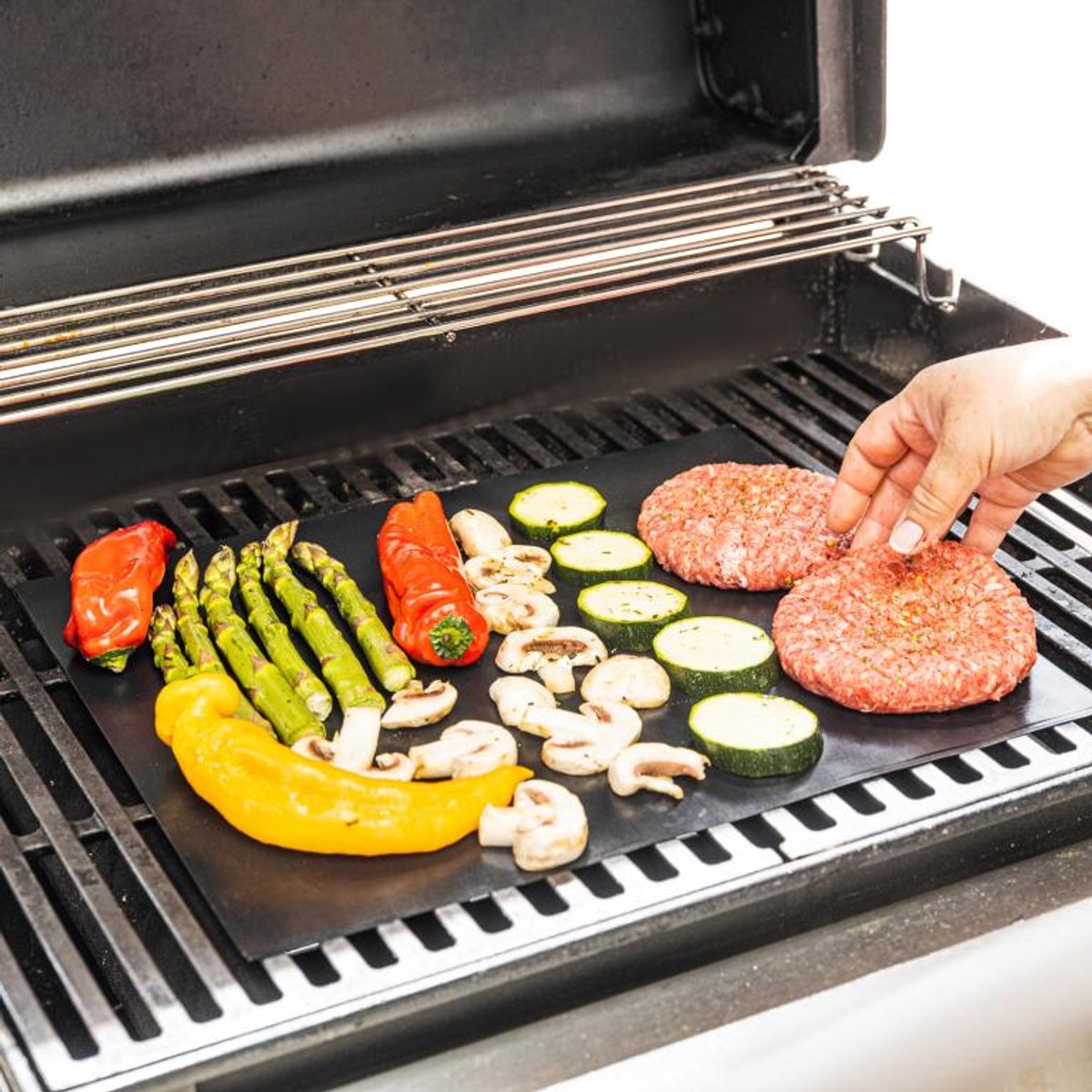 Kinghoff grillmatten KH-1920, set van 3, 40 x 33 cm, anti-aanbak (3)
