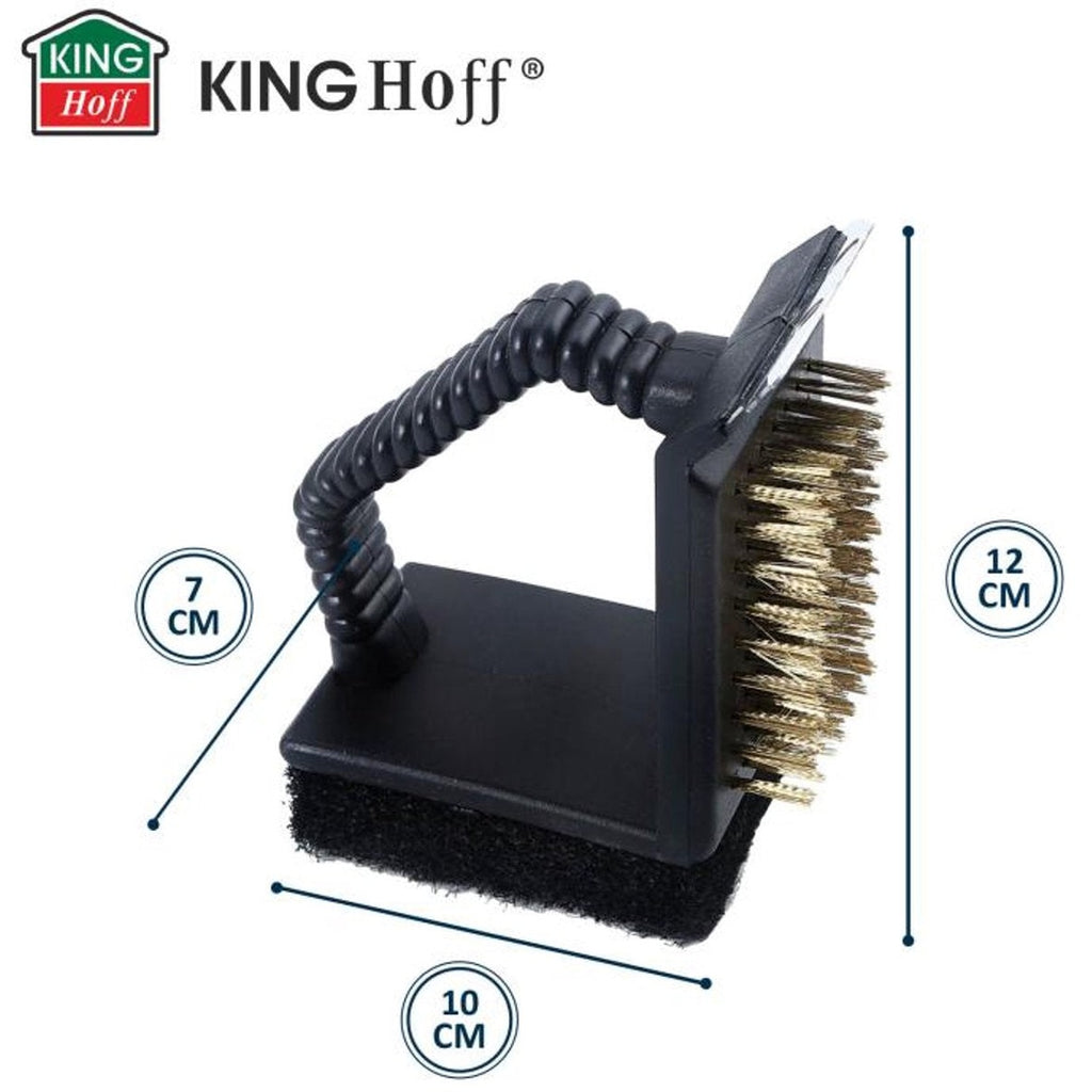 Kinghoff 3-in-1 grillreiniger KH-1913, schraper, spons en borstel (4)