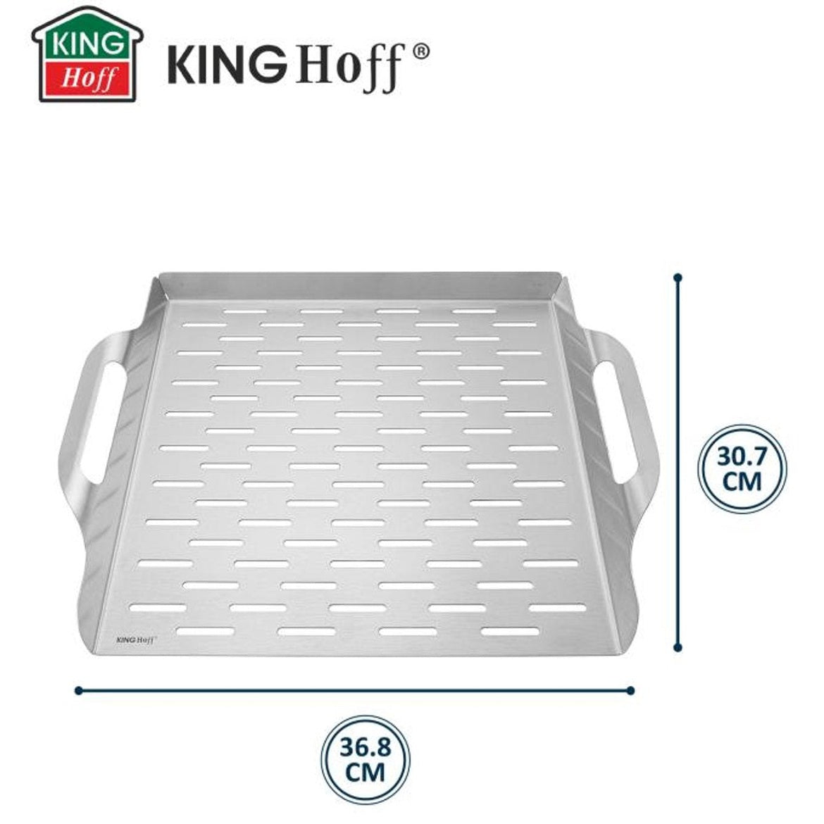 Kinghoff diepe grillbak KH-1917, rvs, 37 x 31 cm (3)
