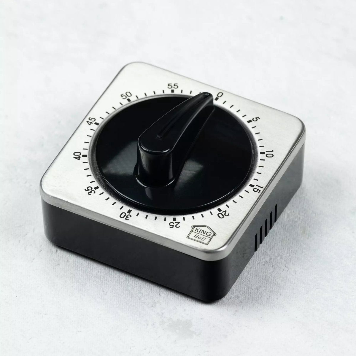 Kinghoff mechanische kookwekker 60 minuten, magnetisch, rvs