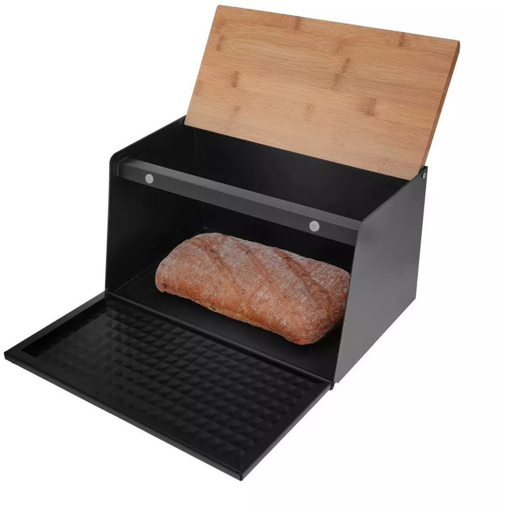 Klausberg KB-7467 dubbelzijdige broodtrommel van staal en bamboe