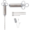 Klausberg vleesinjector KB-7842, rvs, 60 ml, met 3 naalden