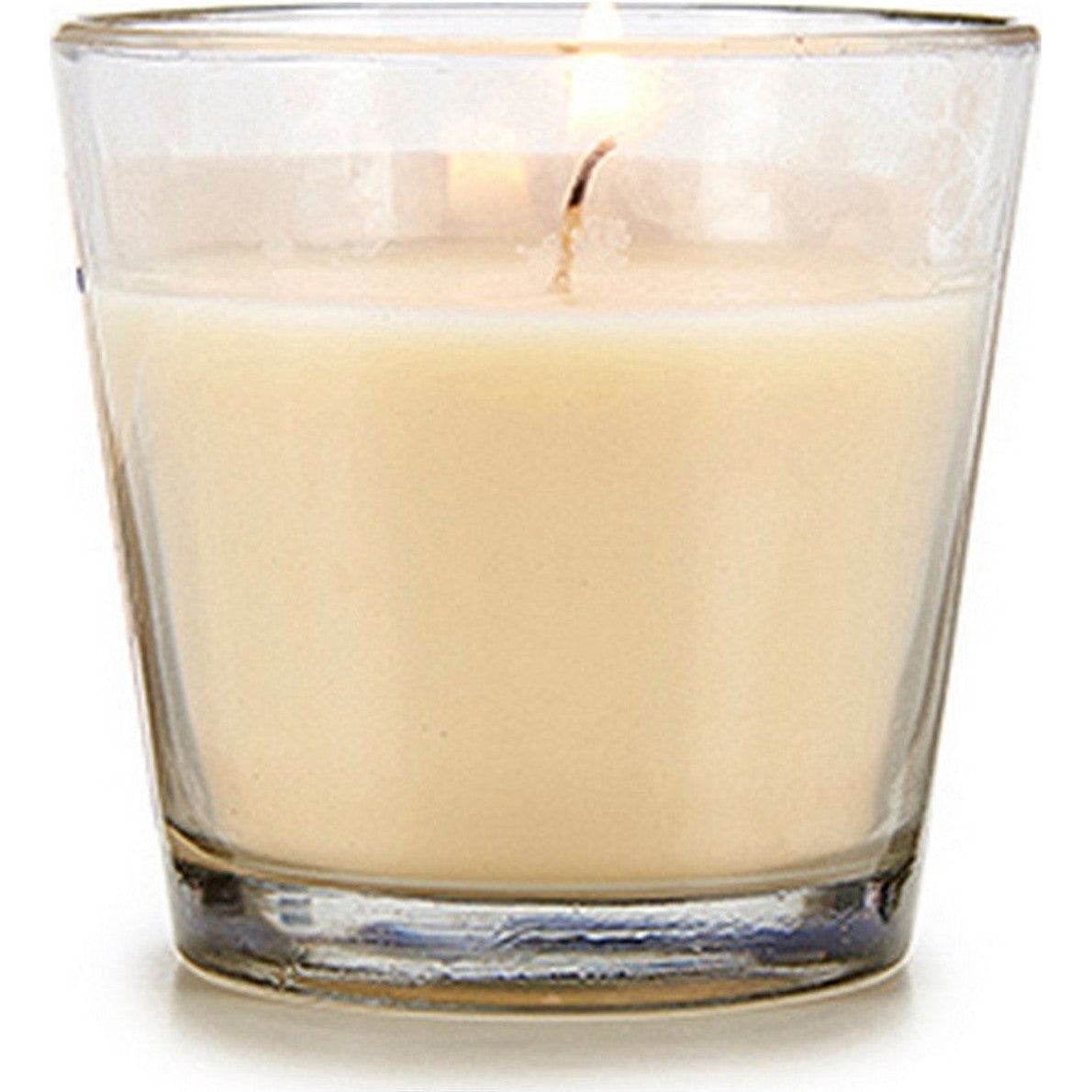 Vanillekaars in glas, geel, 9 x 8 x 9 cm, 48 branduren