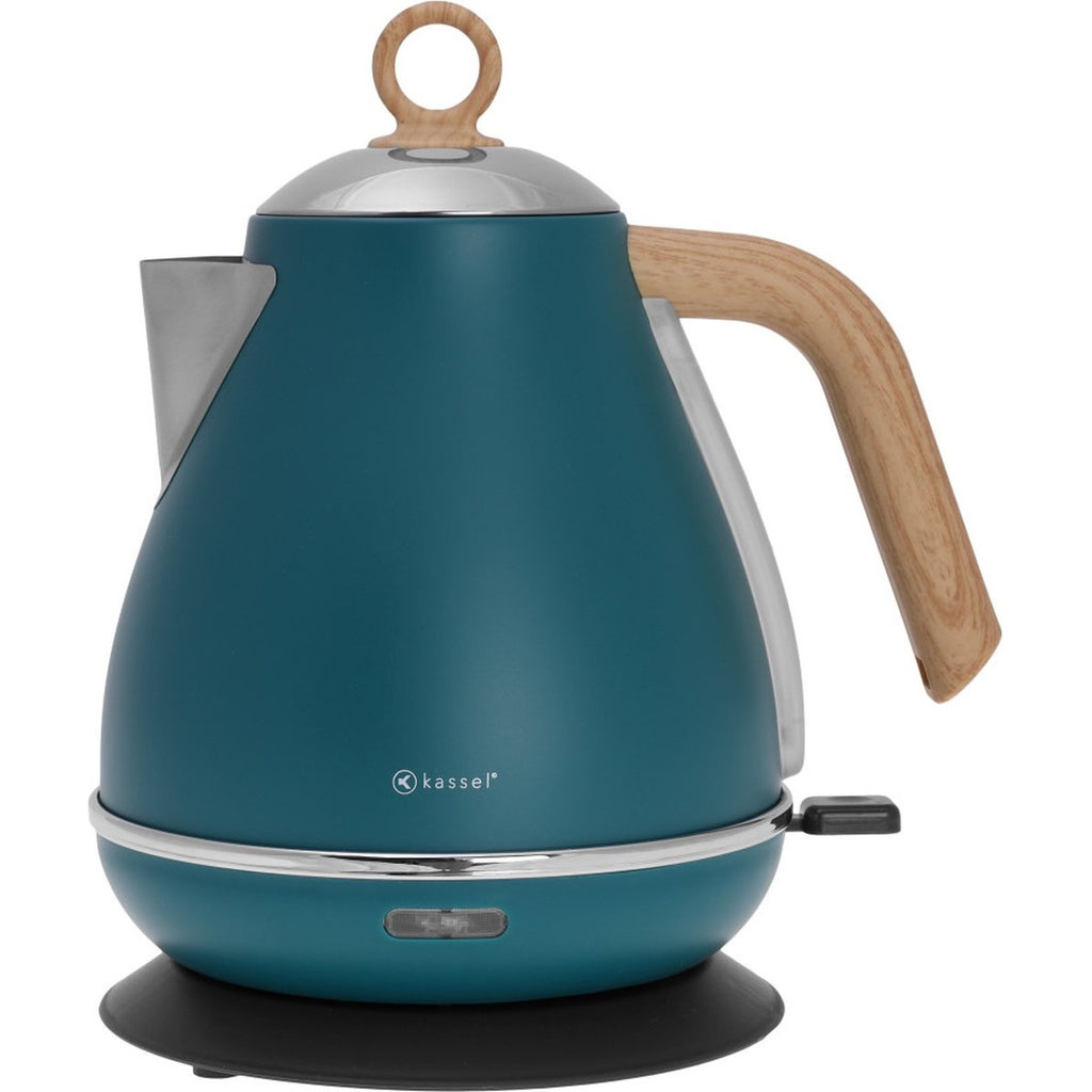 Kassel 93222 retro waterkoker van rvs, blauw, 1,7 L