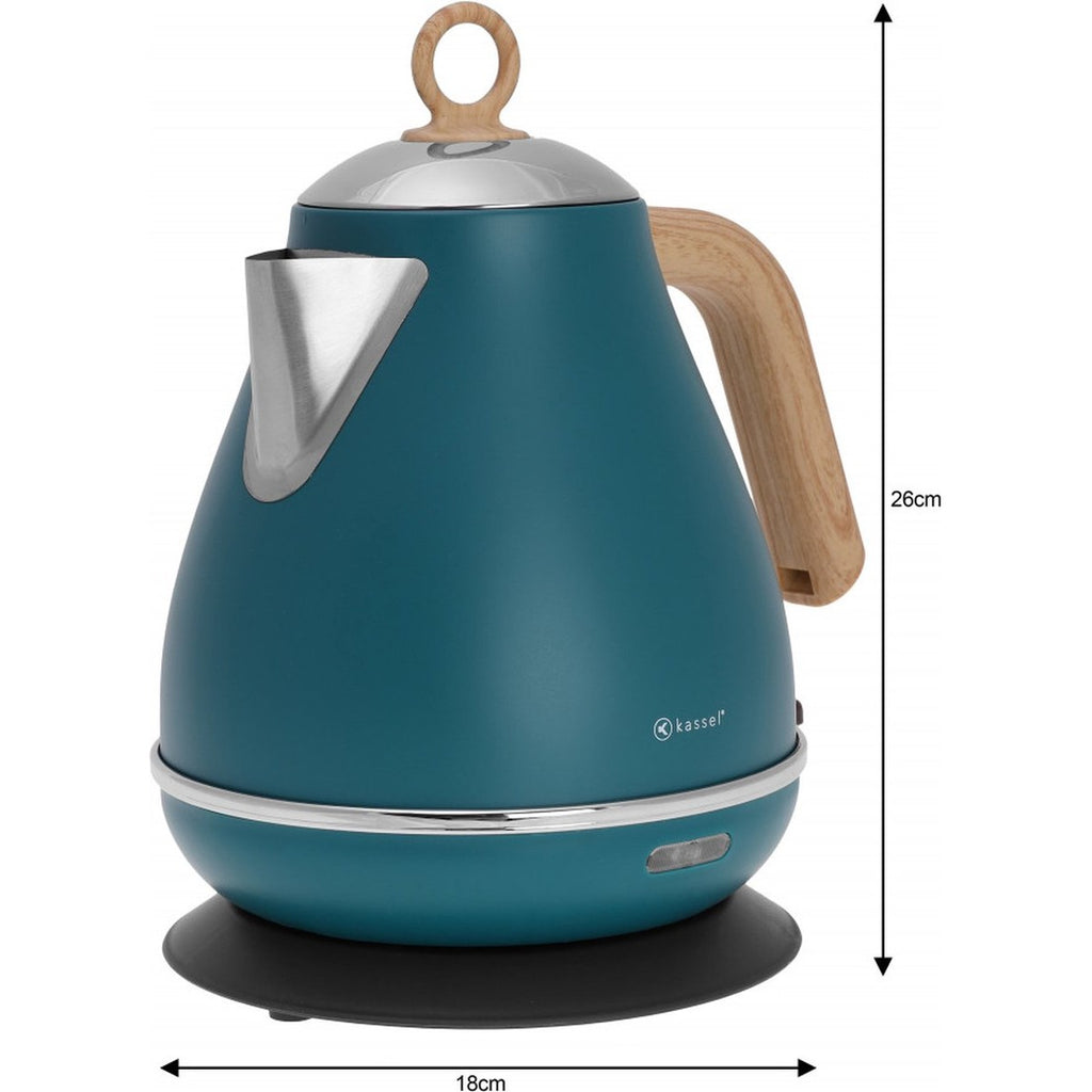 Kassel 93222 retro waterkoker van rvs, blauw, 1,7 L (4)