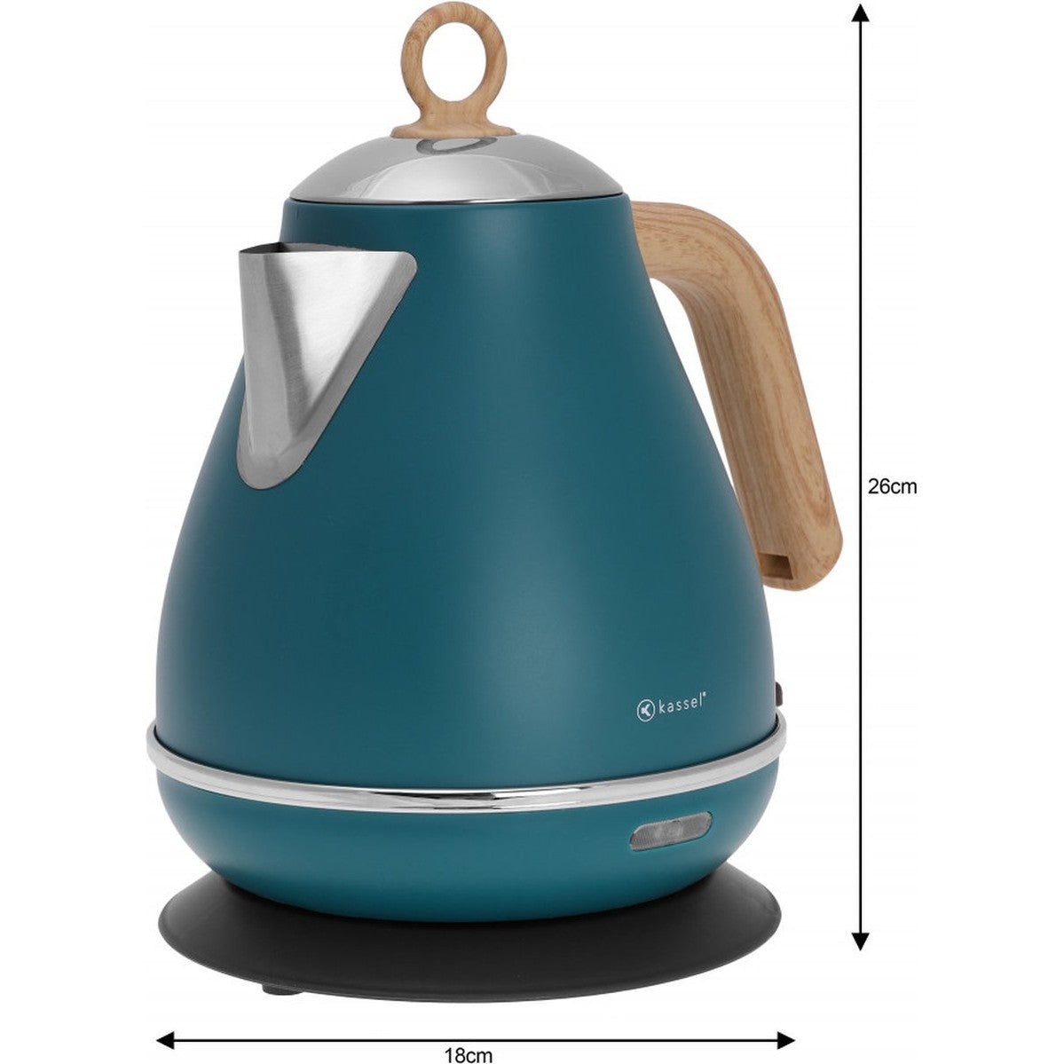 Kassel 93222 retro waterkoker van rvs, blauw, 1,7 L (4)