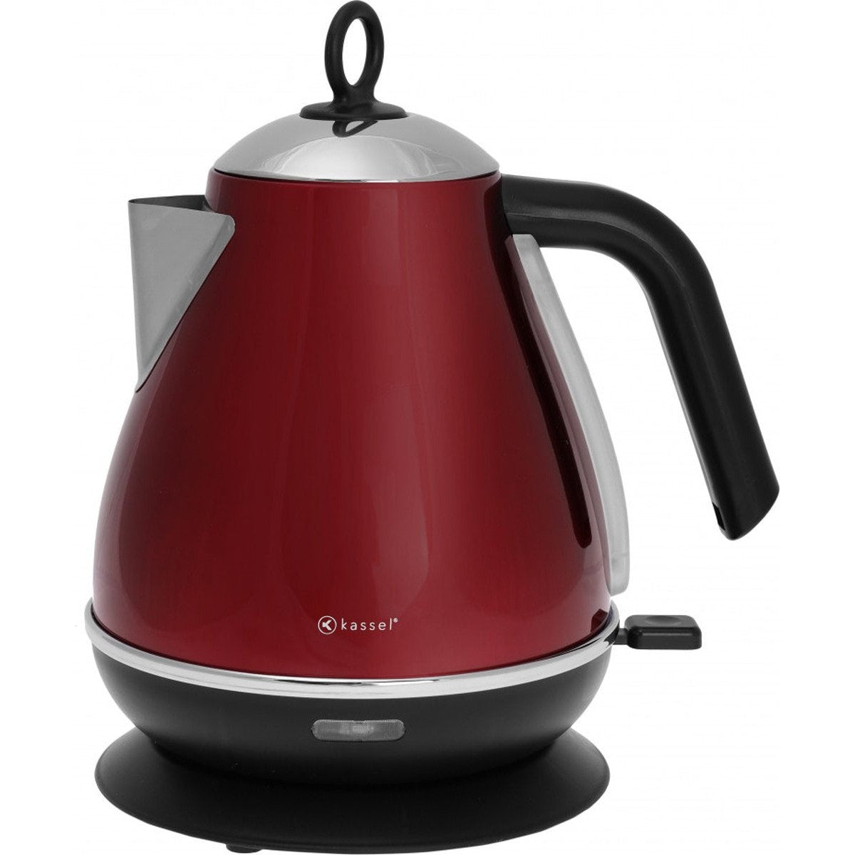Kassel 93224 retro waterkoker 1,7 L, rvs, rood