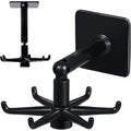 Zelfklevende keukenorganizer met roterende haken, wit