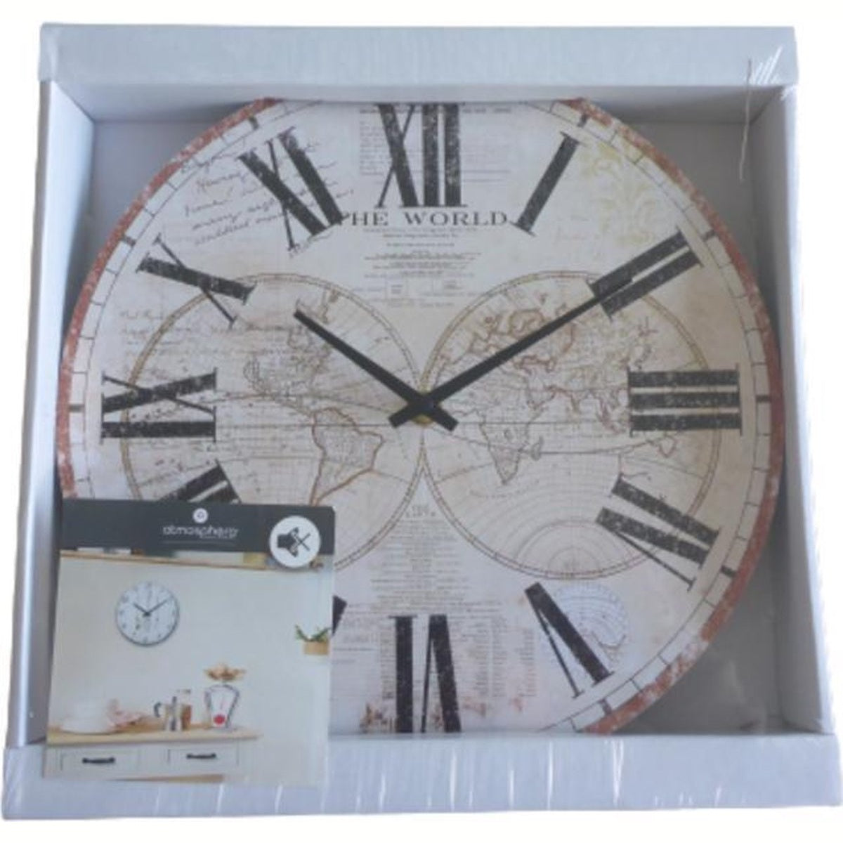 Keukenklok The World, 30 cm, MDF (2)