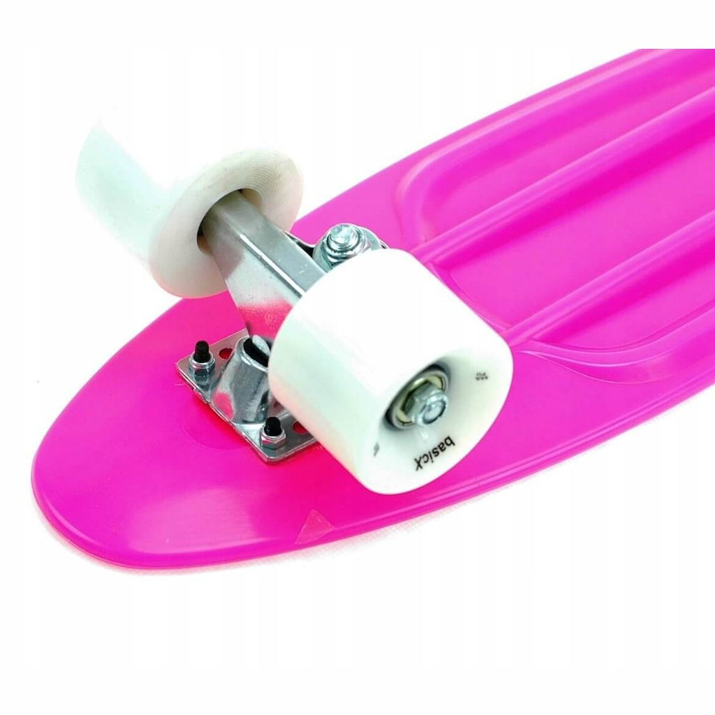 Kiamo pennyboard 57 cm, roze deck met witte wielen (3)