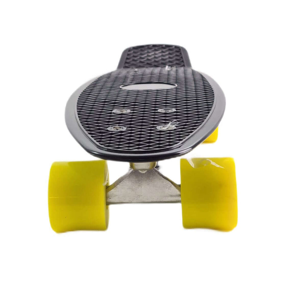 Kiamo pennyboard 57 cm, zwart deck met gele wielen (2)