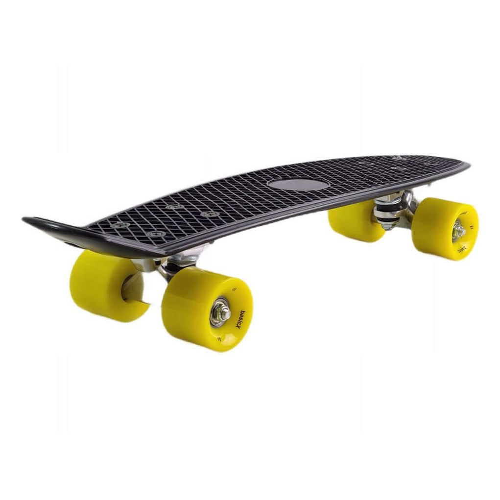 Kiamo pennyboard 57 cm, zwart deck met gele wielen (3)
