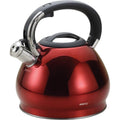 Kinghoff 1212 fluitketel 3,4 L, rood, glans