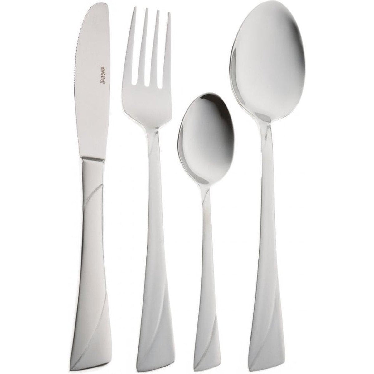 Kinghoff bestekset 24-delig, 6 personen, mat 18/10 staal