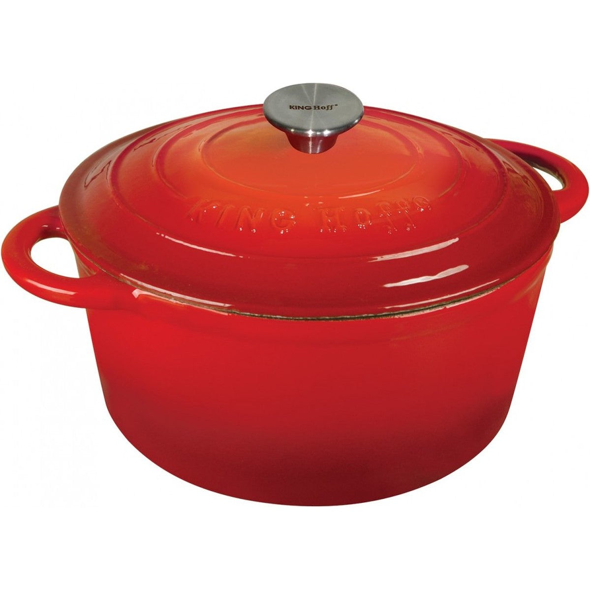 Kinghoff gietijzeren braadpan Ø 21 cm, 2,4 L, rood emaille
