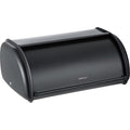 Kinghoff grote broodtrommel rvs zwart retro, 44 x 27 x 18,5 cm