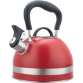 Kinghoff 1853 fluitketel van rvs, rood, 1,8 L