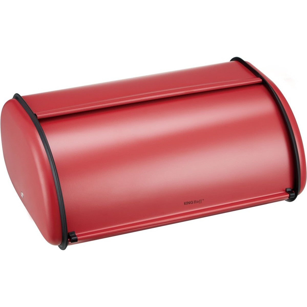 Kinghoff broodtrommel groot, rood rvs, retro, 44 x 27 x 18,5 cm